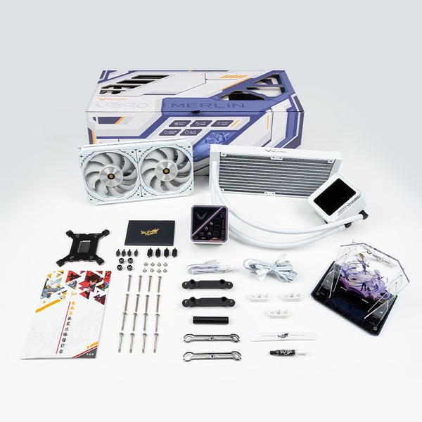 Tản nhiệt AIO Valkyrie V240 Merlin - Trắng tím/White Purple