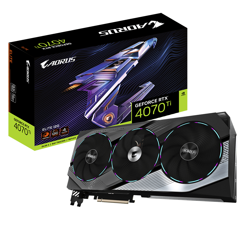 VGA RTX 4070Ti 12GB GDDR6X GIGABYTE AORUS ELITE OC 3 FAN - Máy tính ...