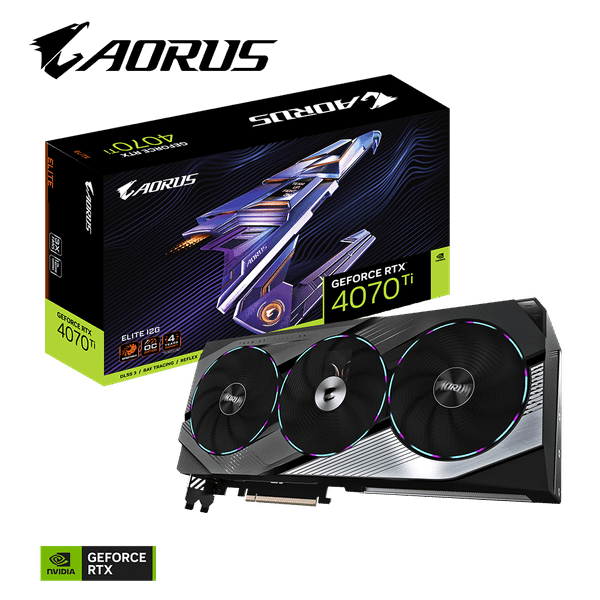 Card màn hình Gigabyte RTX 4070Ti 12GB DR6X Aorus Elite OC 3 Fan