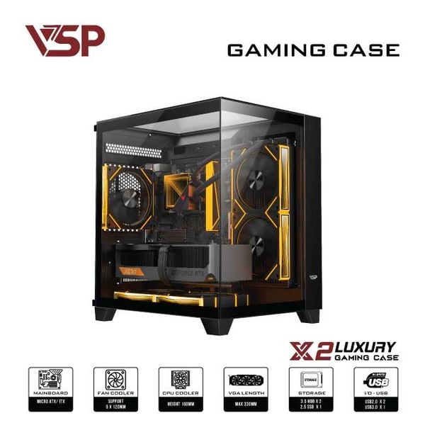 Vỏ Case VSP X2 LUXURY Đen/Black