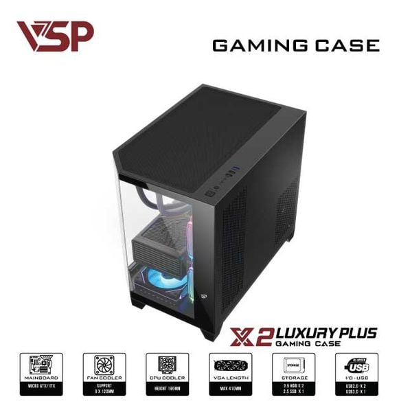 Vỏ Case VSP LUXURY PLUS X2 Đen/Black