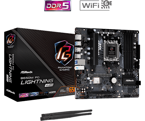 Bo mạch chủ Asrock B650M PG LIGHTNING WIFI DDR5