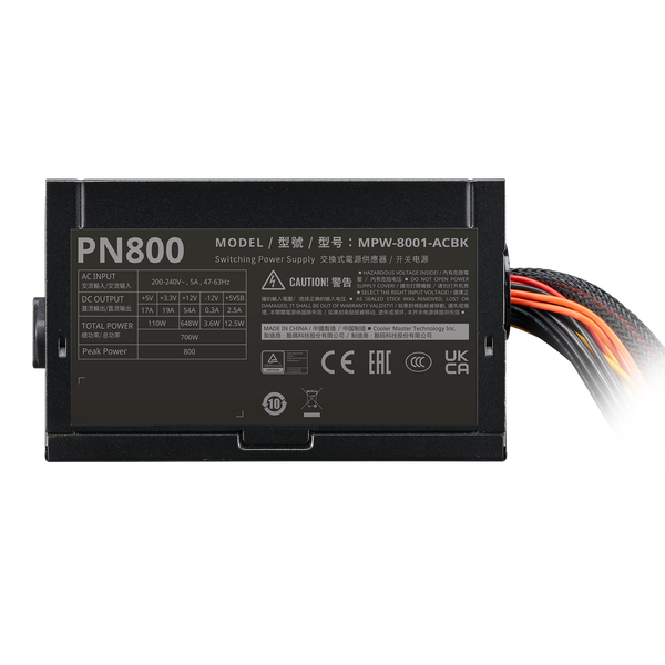 Nguồn máy tính COOLERMASTER PN800 ELITE NEX V230 800W Đen/Black