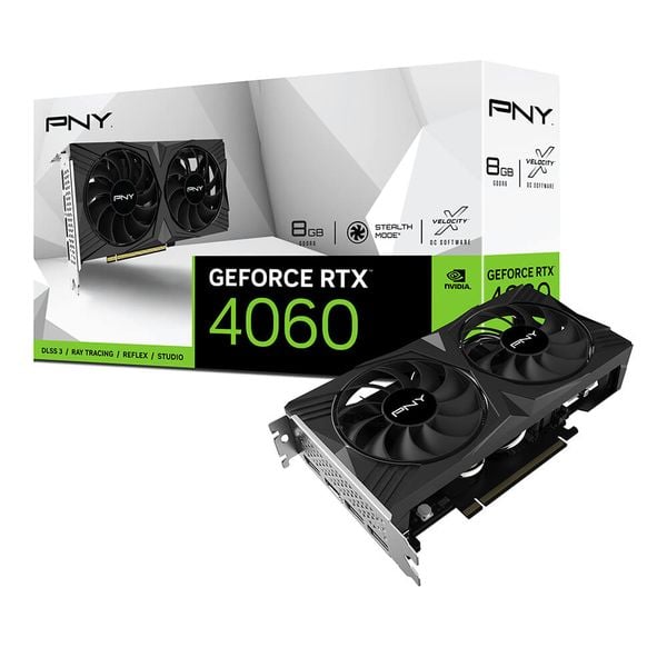 Card Màn Hình PNY Geforce RTX 4060 8GB VERTO Dual Fan OC Đen/Black