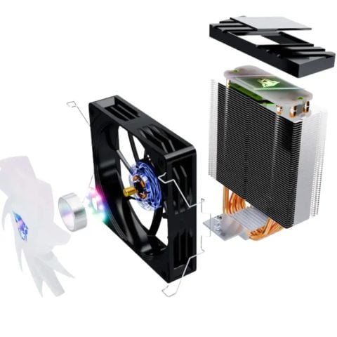 Tản nhiệt khí Leopard K400 RGB - Trắng/White