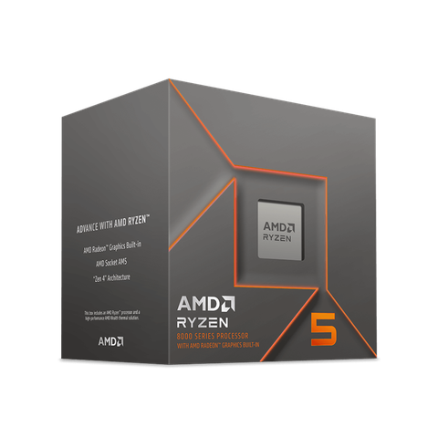 Chip xử lý AMD Ryzen 5 8400F / 4.2GHz Boost 4.7GHz / 6 nhân 12 luồng / 22MB / AM5