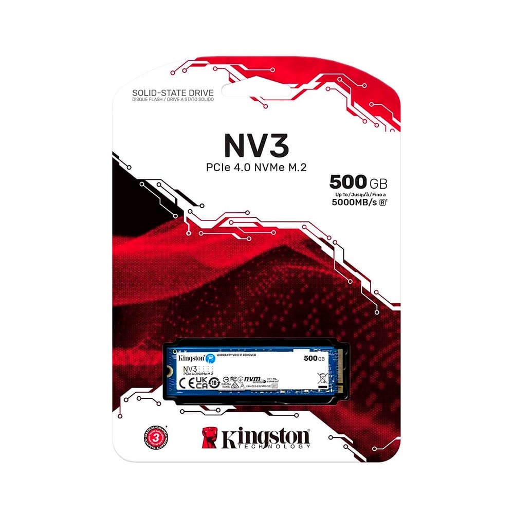 Kingston NV 3 500GB M.2 SSDまとめ買い専用3個 Ổ cứng SSD Kingston NV3 500GB M.2 NVMe Gen 4 - Máy tính, linh kiện