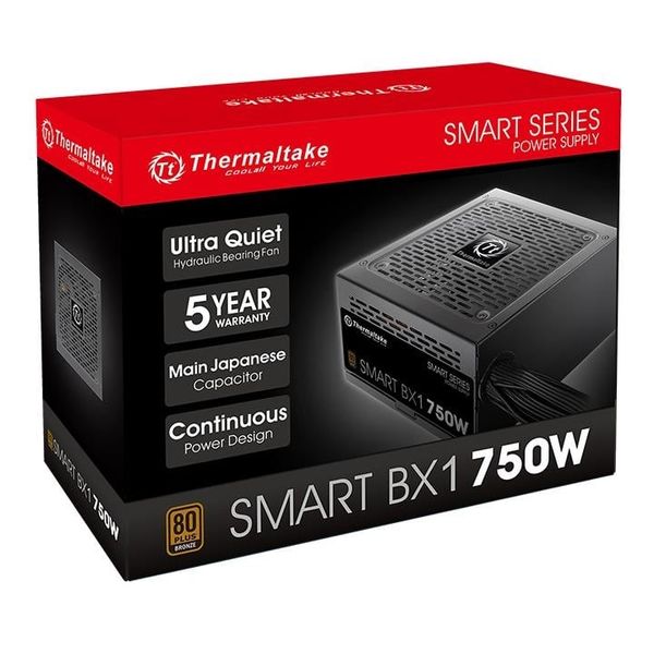 Nguồn máy tính THERMALTAKE SMART BX1 80 Plus Brozen 750W Đen/Black
