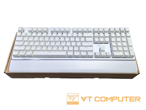 BÀN PHÍM CƠ QUANG HỌC  CÓ DÂY ROYAL KLUDGE RK S108 TRẮNG NEW