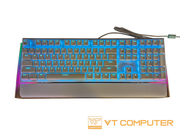 BÀN PHÍM CƠ QUANG HỌC  CÓ DÂY ROYAL KLUDGE RK S108 TRẮNG NEW