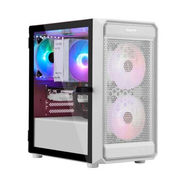 CASE SEGOTEP ARTIST/2 FAN RGB WHITE NEW ( 2 FAN LED EGB)