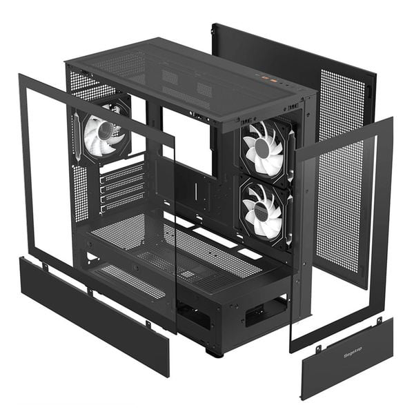 Vỏ case Segotep Endura Pro+ WT LOONG Đen/Black | ATX - Sẵn 3 Fan