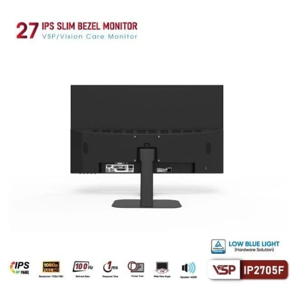 Màn hình phẳng VSP IP2705F 27 inch FullHD/IPS/100Hz/1ms - Đen/Black