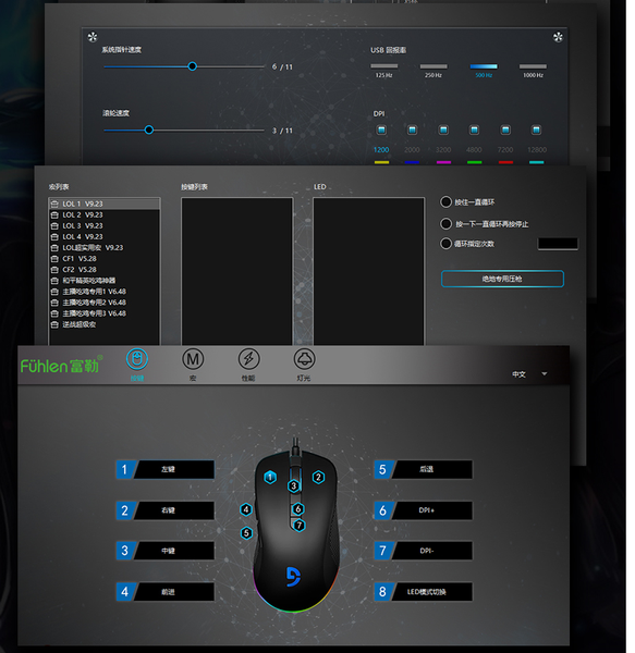 Chuột có dây Fuhlen G80 Đen/Black