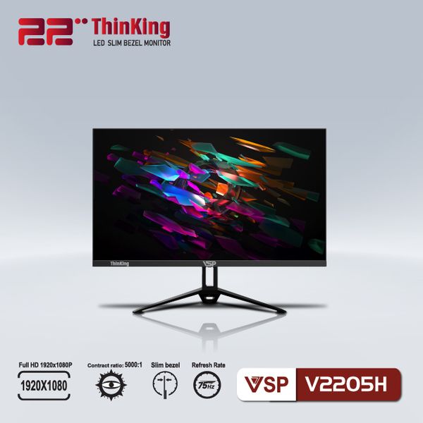 LCD 22 IN VSP V2205H ĐEN PHẲNG NEW
