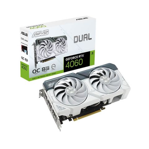 Card màn hình ASUS Dual GeForce RTX 4060 OC Edition 8GB - Trắng/White