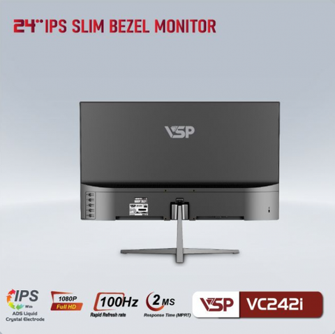 Màn hình phẳng Đen VSP VC242I 24'' FHD IPS 100Hz 2ms