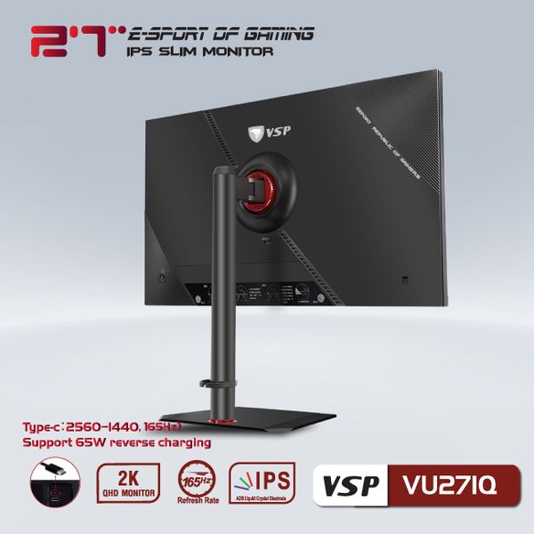 Màn hình phẳng VSP VU271Q 27'' 2K IPS 165Hz 1ms Chuyên Game