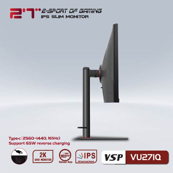 Màn hình phẳng VSP VU271Q 27'' 2K IPS 165Hz 1ms Chuyên Game