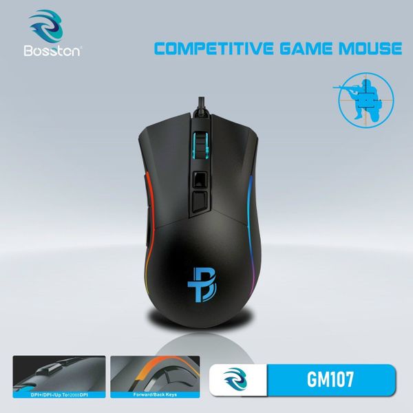 Chuột có dây Bosston GM107 Đen/Black