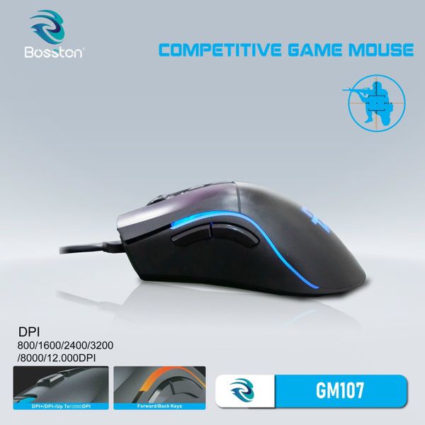 Chuột có dây Bosston GM107 Đen/Black