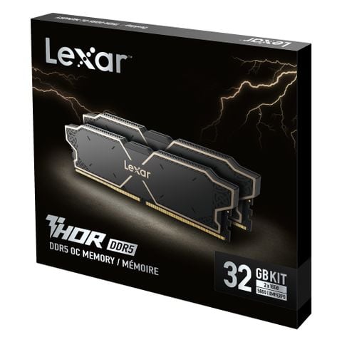 RAM DR5 32G BUSS 6000 LEXAR THOR XMP/EXPO,RGD,U-DDIM (2x16GB) (LD5U16G60C36LG-RGD) NEW