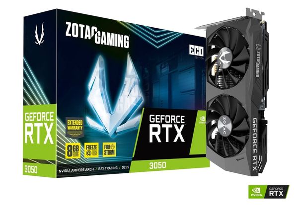 Card màn hình RTX 3050 8G DR6 ZOTAC GAMING ECO EDITION 2 FAN