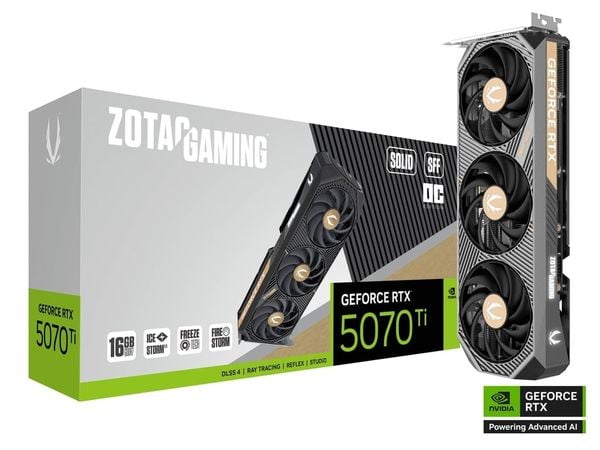 Card màn hình ZOTAC GAMING  GeForce RTX 5070 Ti SOLID SFF OC 3X 16GB GDDR7