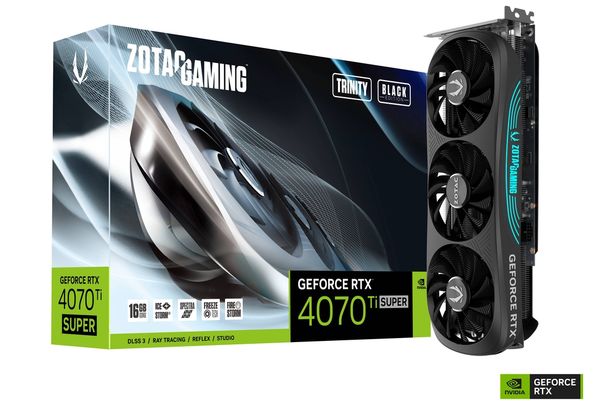 Card màn hình ZOTAC GAMING GeForce RTX 4070Ti SUPER Trinity Black 16GB GDDR6X