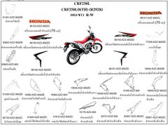  DÀN ÁO dòng CRF250 