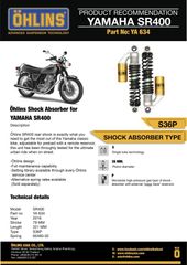  SR 400 Giảm xóc/ phuộc sau Öhlins STX 36 TWIN 