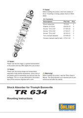  BONNEVILLE T100, BONNEVILLE T120, STREET SCRAMBLER Giảm xóc/ phuộc sau Öhlins STX 36 TWIN 