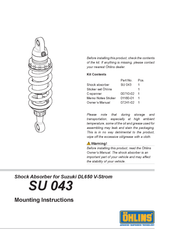  V-STROM 650, V-STROM 650XT Giảm xóc/ phuộc sau Öhlins STX 46 ADVENTURE 