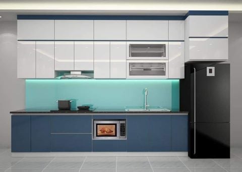 Tủ bếp nhựa Ecoplast cánh phủ acrylic ECO08