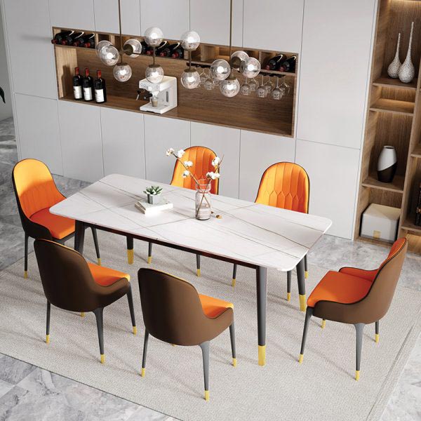 Bàn ăn mặt đá 6 ghế monet nhập khẩu