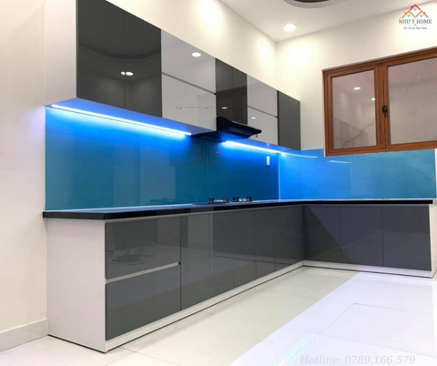 Tủ bếp cánh phủ Acrylic cao cấp - A2