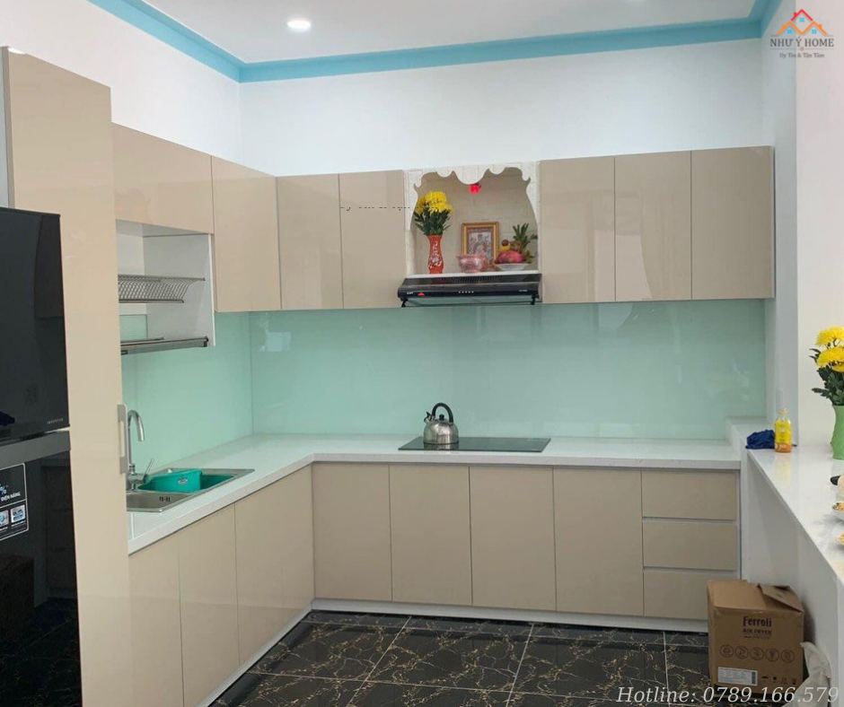 Tủ bếp cánh phủ Acrylic cao cấp - A5