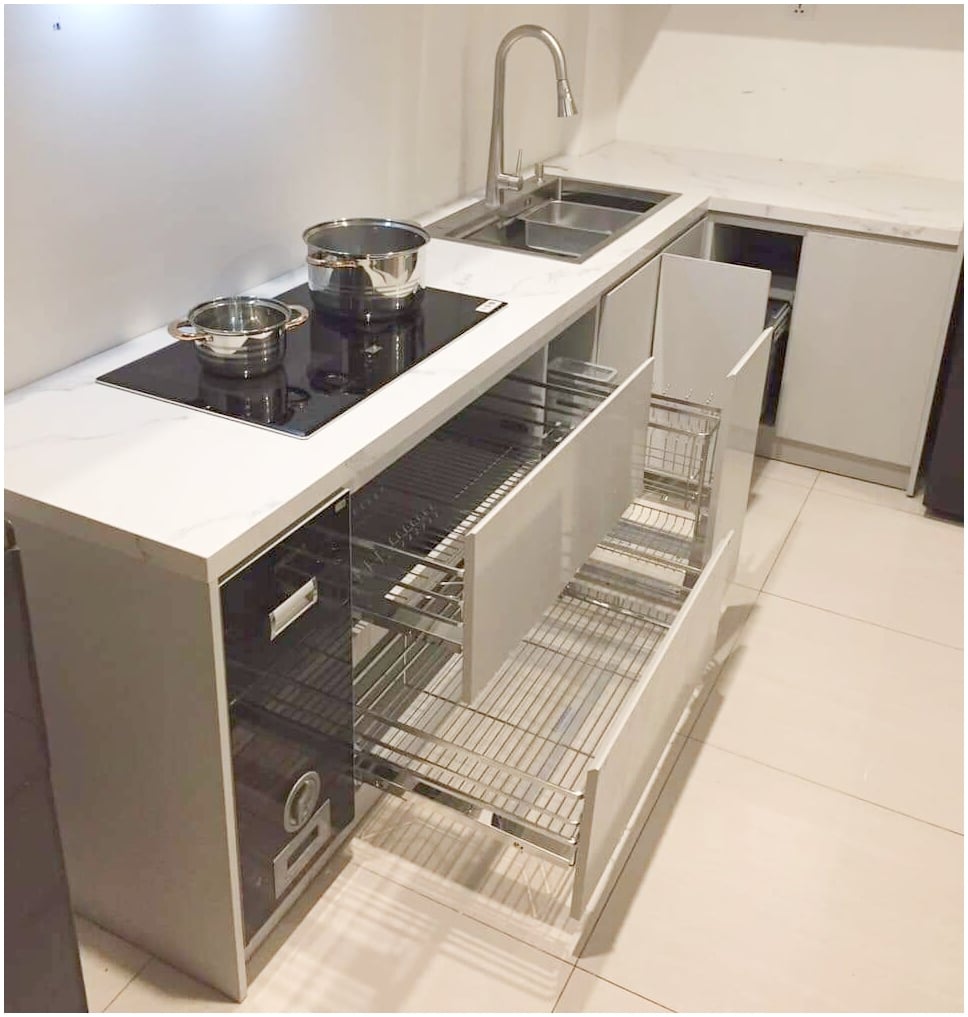 Tủ bếp nhựa acrylic AC007