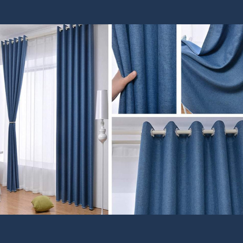 Rèm vải hiện đại phòng ngủ 2 lớp chống nắng R05