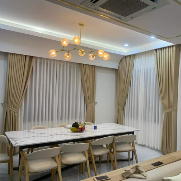 Rèm vải hiện đại 2 lớp chống nắng R07