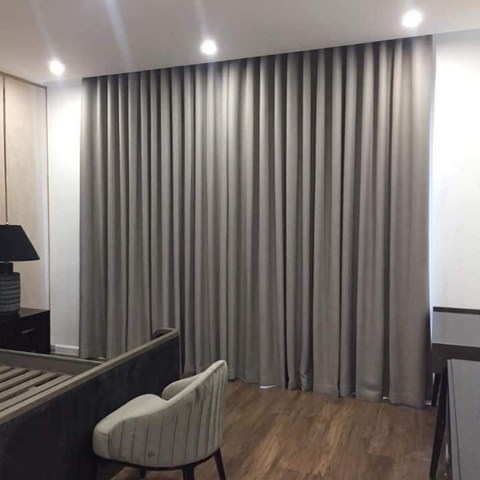 Rèm vải hiện đại phòng ngủ 1 lớp chống nắng R02