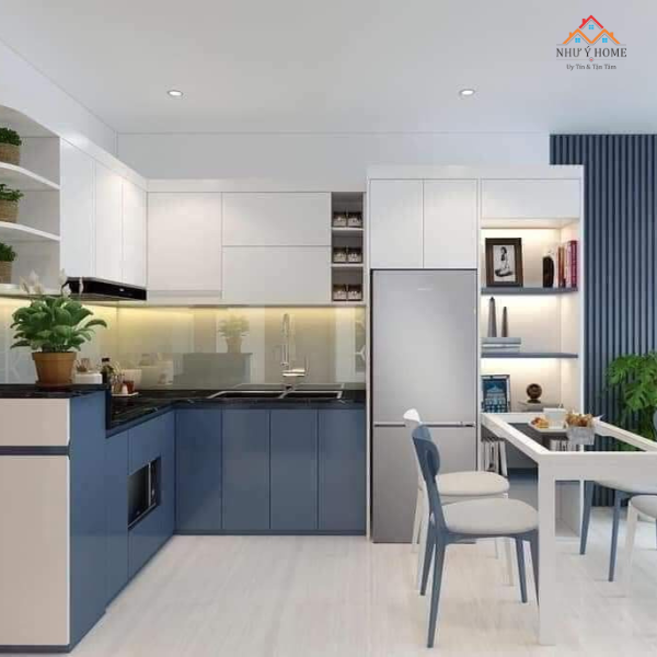 Tủ bếp nhựa Acrylic bóng gương TB03