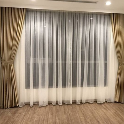 Rèm vải hiện đại 2 lớp chống nắng R15