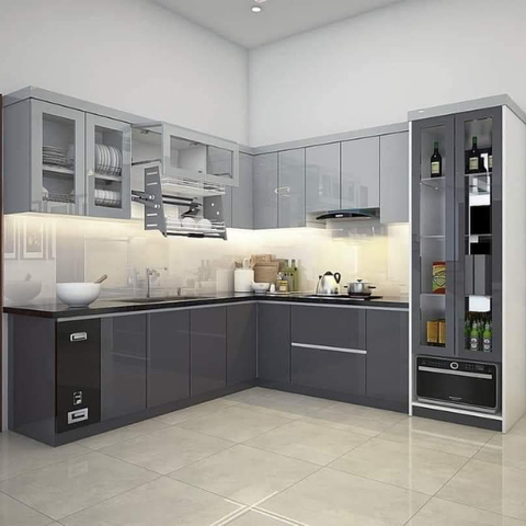 Tủ bếp nhựa acrylic AC015