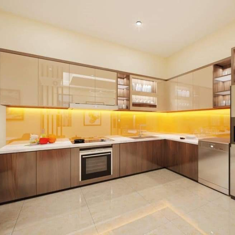 Tủ bếp nhựa acrylic AC016