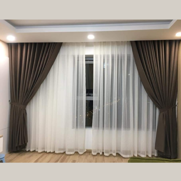 Rèm vải hiện đại 2 lớp chống nắng R18 – Như Ý Home