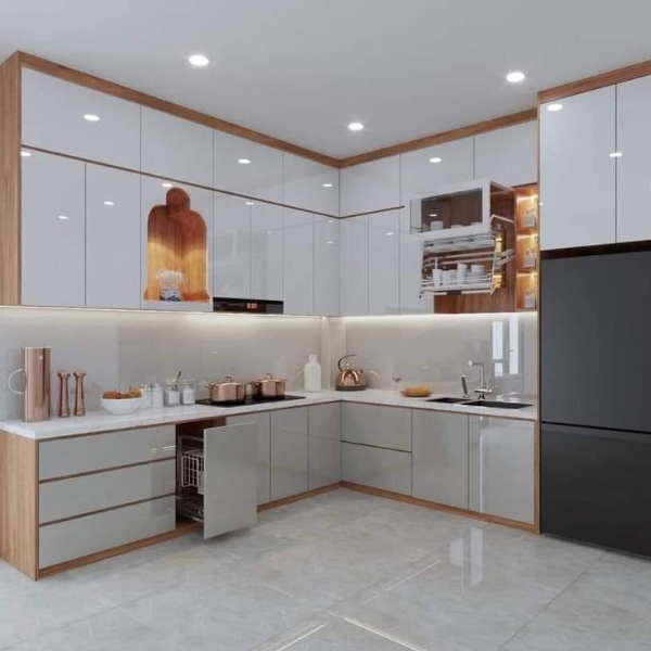 Tủ bếp nhựa acrylic AC026