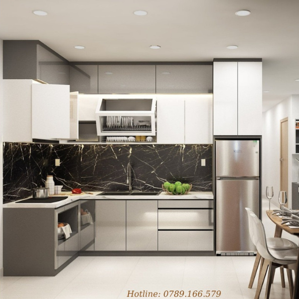 Tủ bếp nhựa acrylic AC028