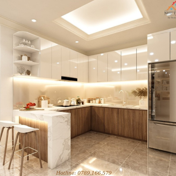 Tủ bếp nhựa acrylic AC007
