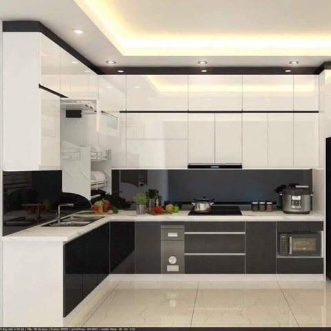 Tủ bếp nhựa acrylic AC010